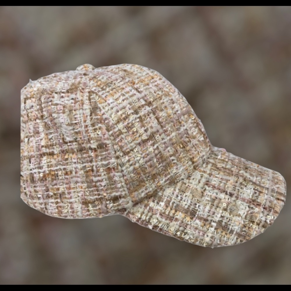 Beautiful Tweed Pink Fashion Baseball Hat ☀️